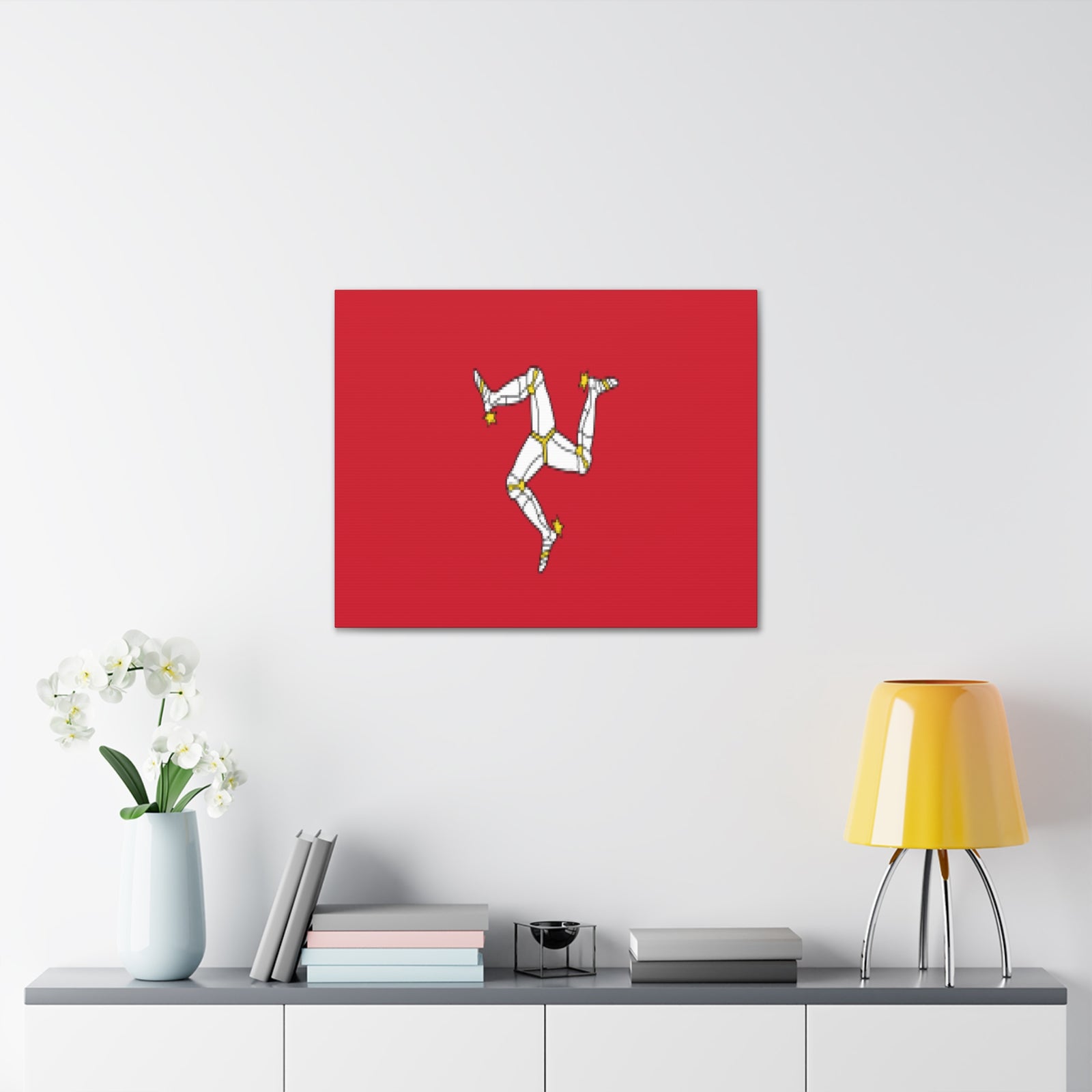 Isle of Man Country Flag Canvas Vibrant Wall Art Unframed Home Decor-Express Your Love Gifts