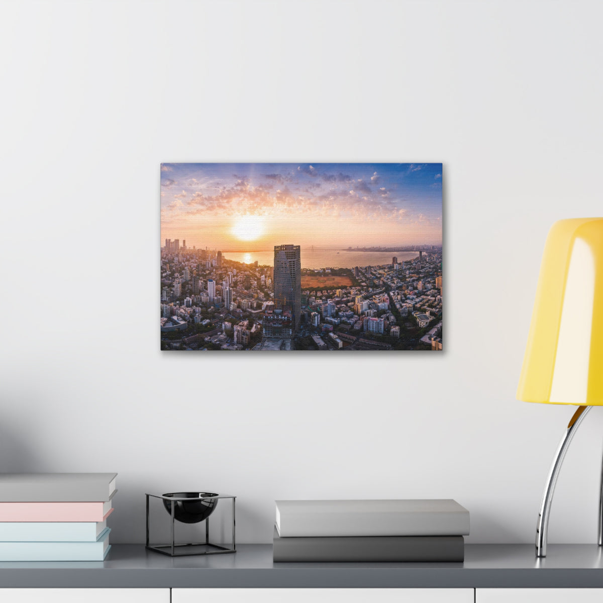 Mumbai Daytime Skyline Canvas Artwork High-Quality Breathtaking Stunning Cityscape for Home Decor Ready to Hang-Express Your Love Gifts