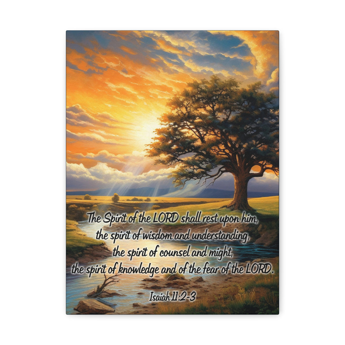 Scripture Walls Spirit of the LORD Isaiah 11:2‭ KJV Christian Wall Art Print Ready to Hang Unframed-Express Your Love Gifts