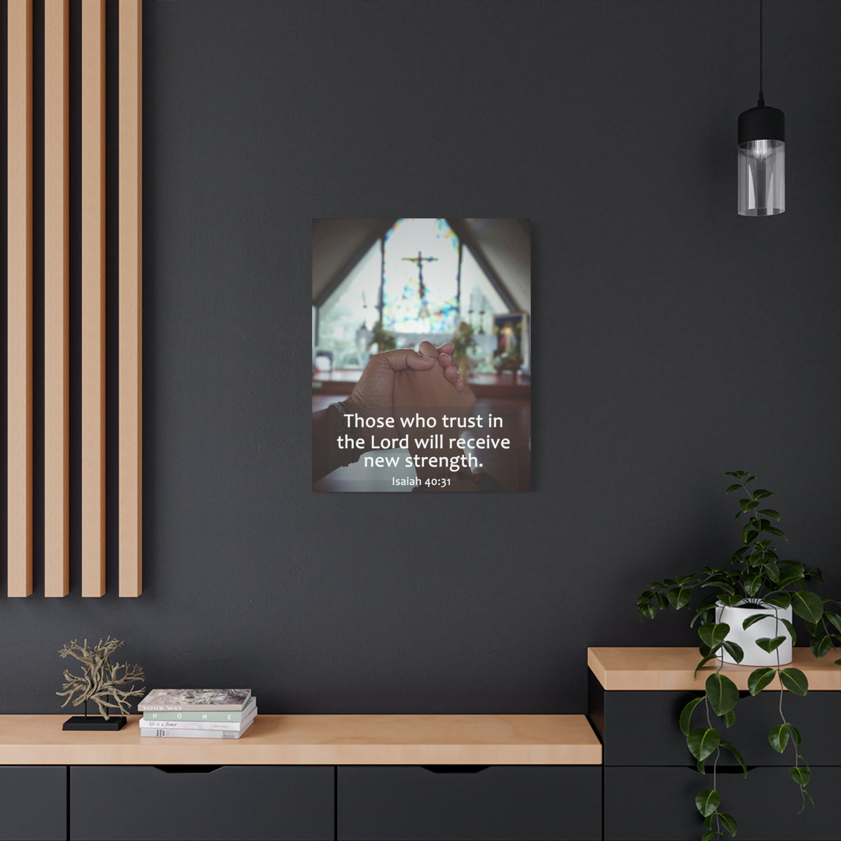 Scripture Walls Trust In The Lord Isaiah 40:31 Bible Verse Canvas Christian Wall Art Ready to Hang-Express Your Love Gifts