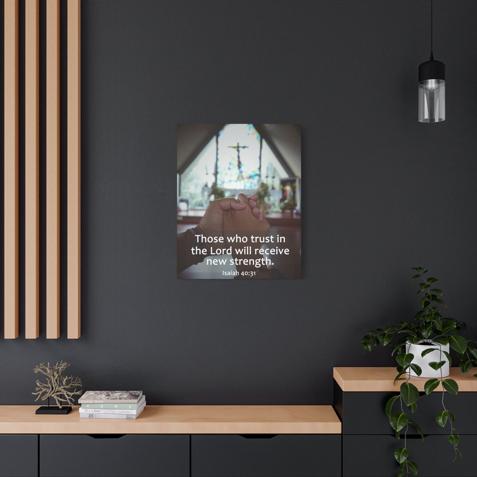 Scripture Walls Trust In The Lord Isaiah 40:31 Bible Verse Canvas Christian Wall Art Ready to Hang-Express Your Love Gifts