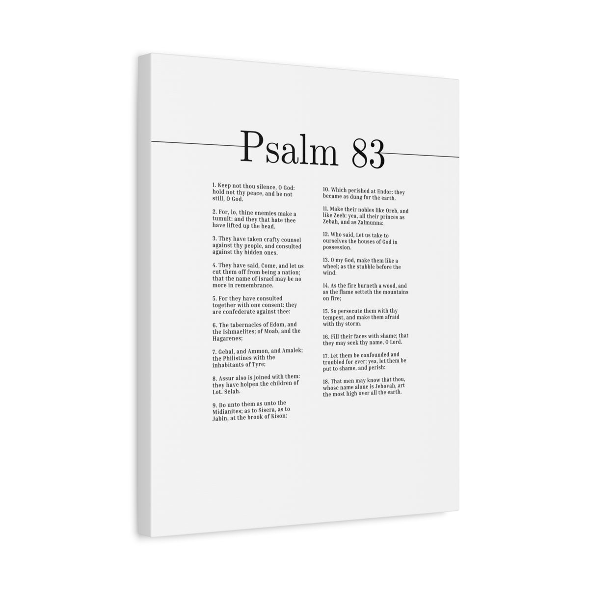 Scripture Canvas The Most High Over All The Earth Psalm 83 Christian Wall Art Bible Verse Print Ready to Hang-Express Your Love Gifts