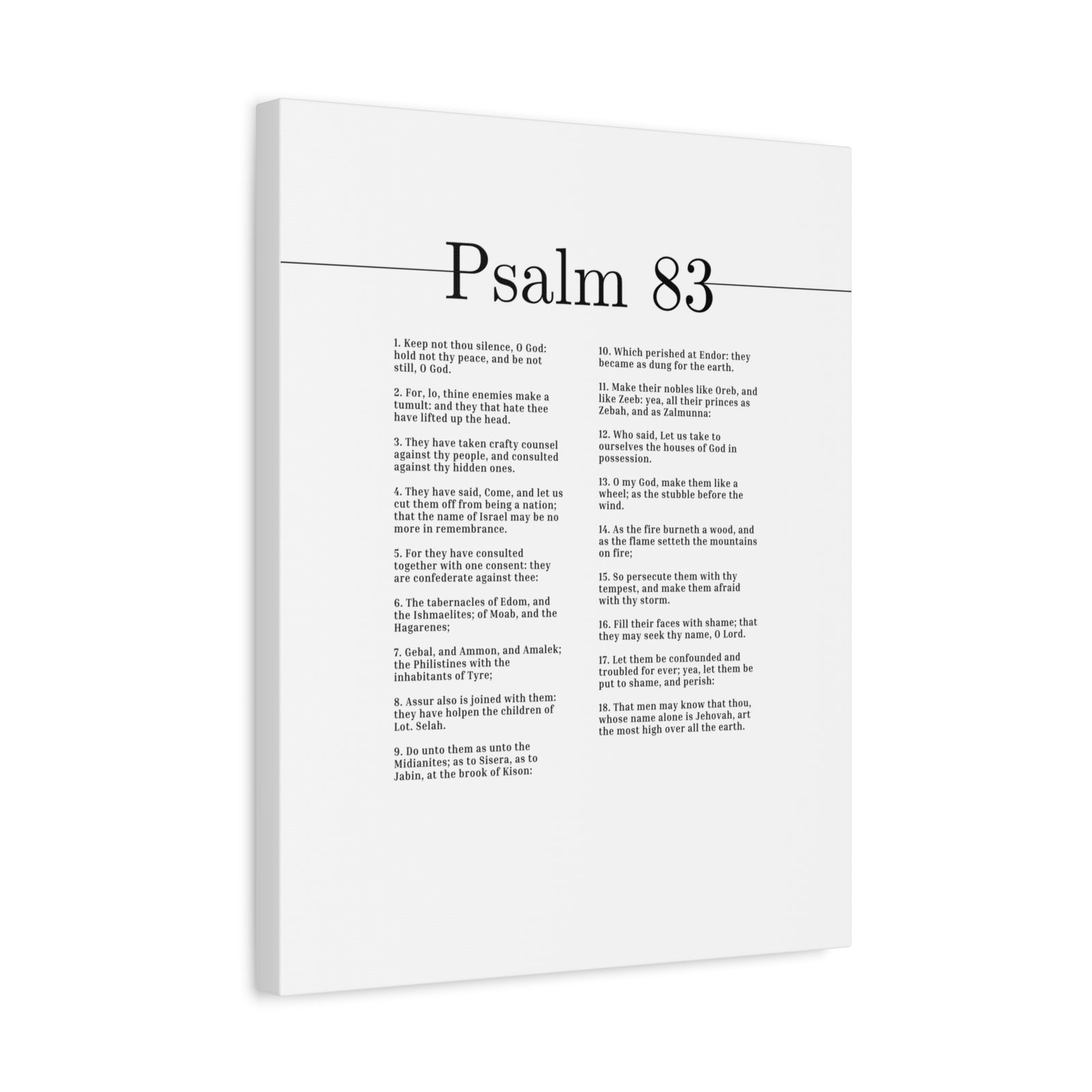 Scripture Canvas The Most High Over All The Earth Psalm 83 Christian Wall Art Bible Verse Print Ready to Hang-Express Your Love Gifts