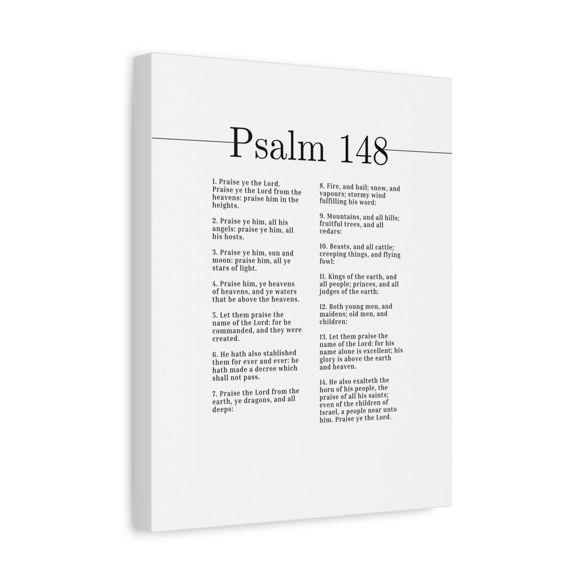 Scripture Canvas Praise Him, Ye Heavens Of Heavens Psalm 148 Christian Wall Art Bible Verse Print Ready to Hang-Express Your Love Gifts