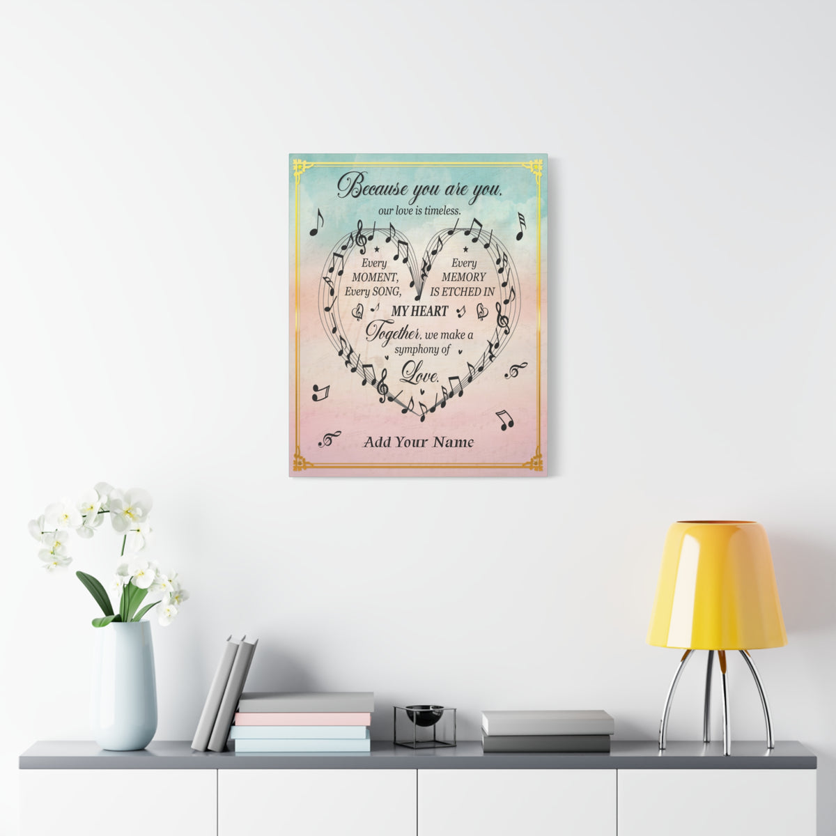 Personalized To My Wife Symphony of Love Canvas Wall Art - Romantic Gift for Her-Express Your Love Gifts