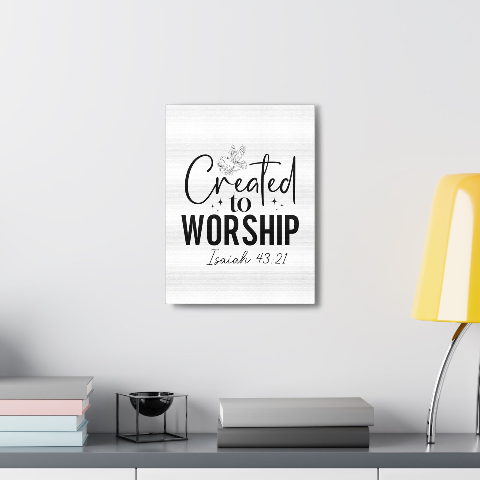 Scripture Walls Isaiah 43:21 Created to Worship Bible Verse Canvas Christian Wall Art Ready to Hang Unframed-Express Your Love Gifts