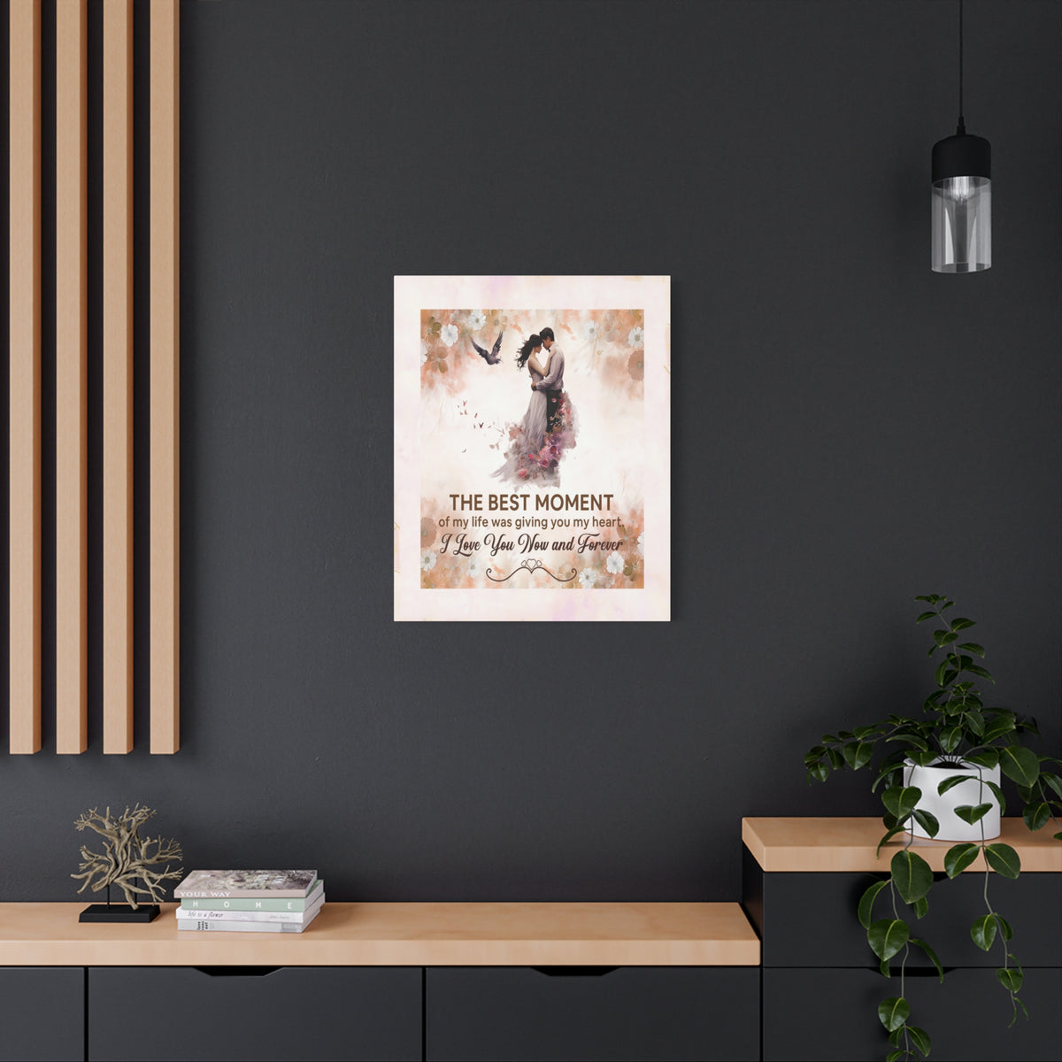 To My Wife The Best Moment of My Life Canvas Wall Art – Romantic Gift of Love & Devotion-Express Your Love Gifts