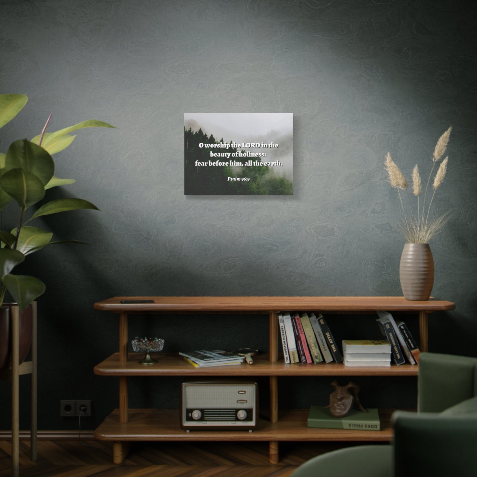 Scripture Walls Beauty Of Holiness Psalm 96:9 Bible Verse Canvas Christian Wall Art Ready to Hang-Express Your Love Gifts