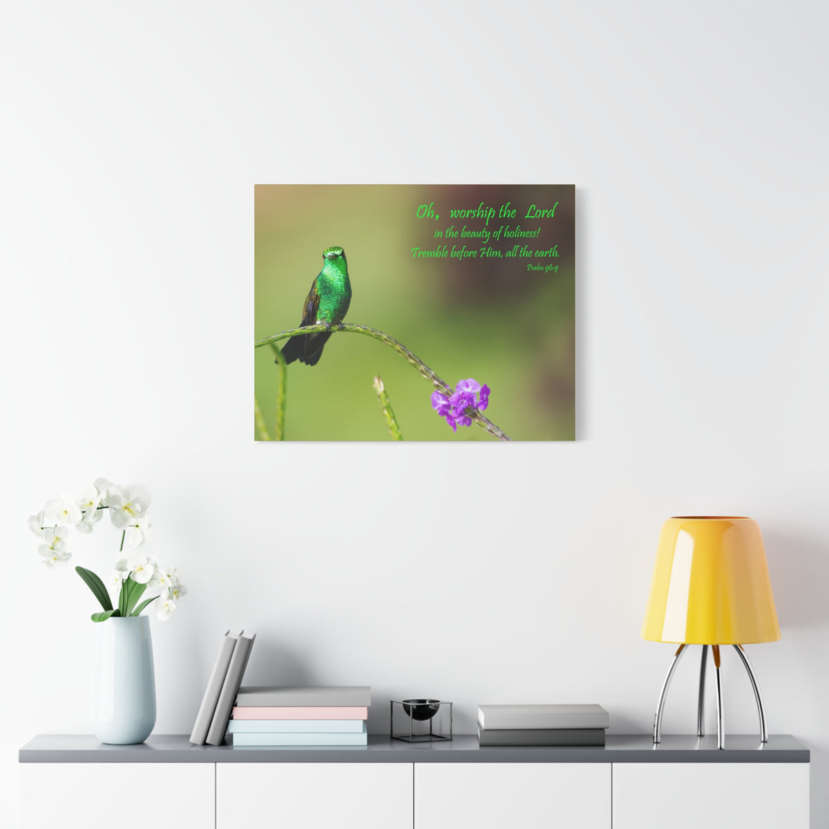 Scripture Walls Worship The Lord Psalm 96:9 Bible Verse Canvas Christian Wall Art Ready to Hang-Express Your Love Gifts