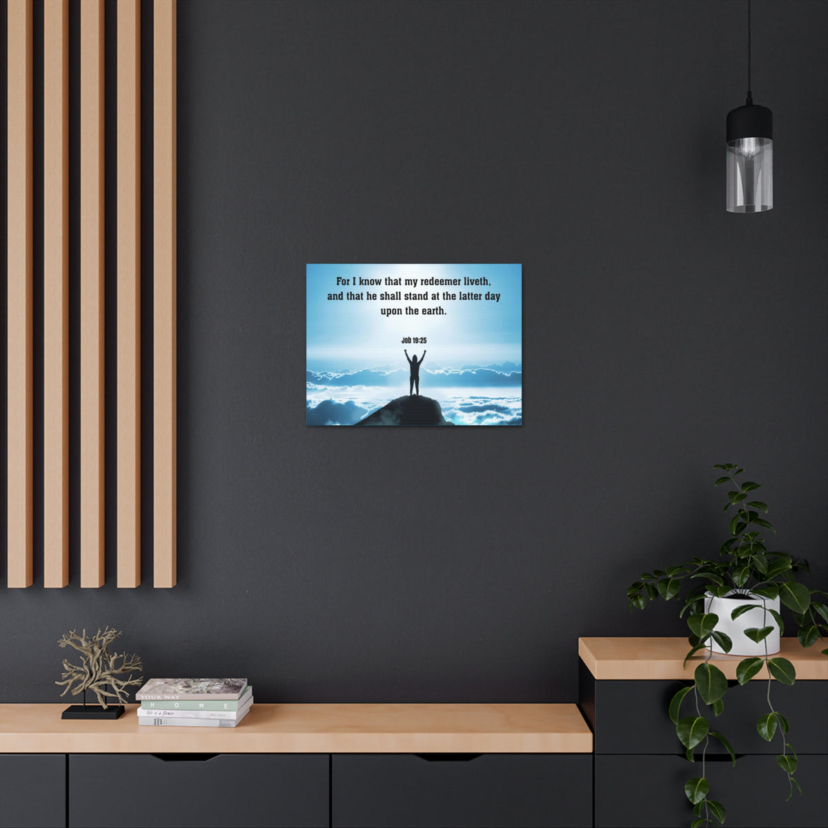 Scripture Walls For I Know Job 19:25 Christian Wall Art Print Ready to Hang Unframed-Express Your Love Gifts