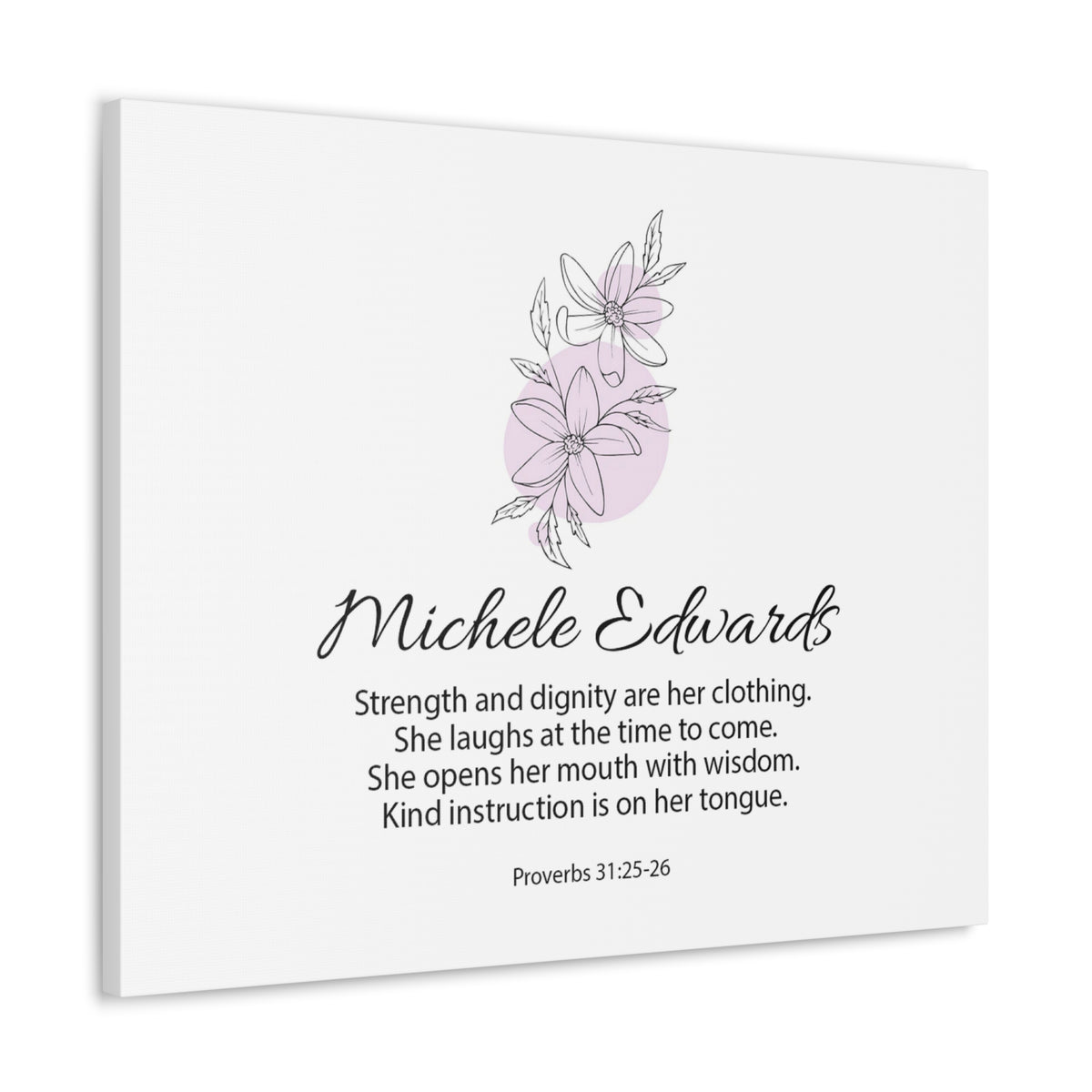 Personalized Proverbs 31:25-26-Express Your Love Gifts