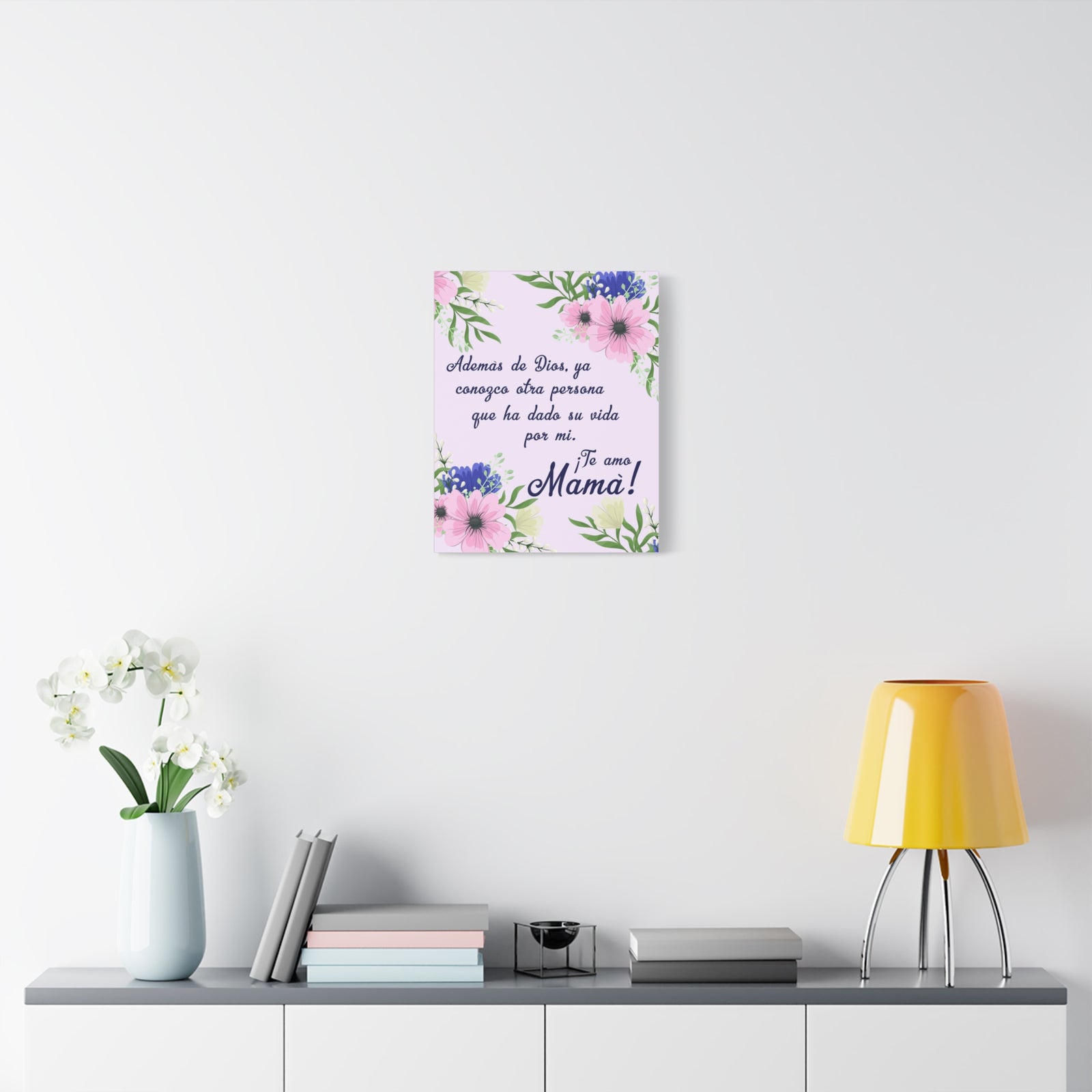 Te Amo Mama Spanish Mom Appreciation Wall Art Ready To Hang Stretched Canvas-Express Your Love Gifts