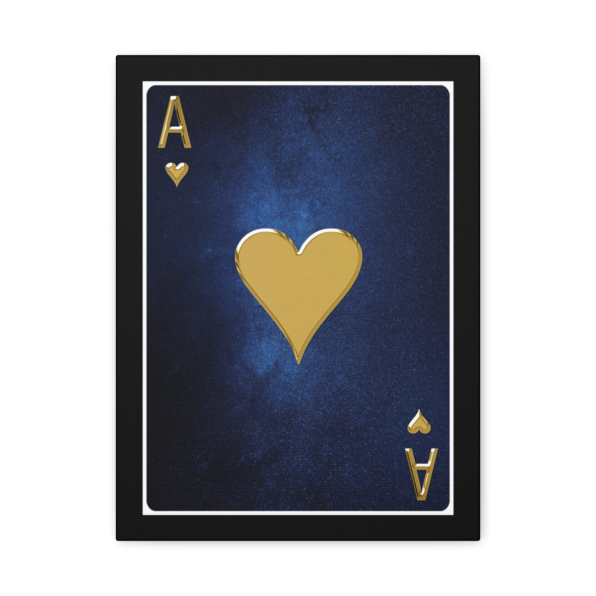Ace Of Hearts Space Background Playing Card Canvas Wall Art for Home Decor Ready-to-Hang-Express Your Love Gifts