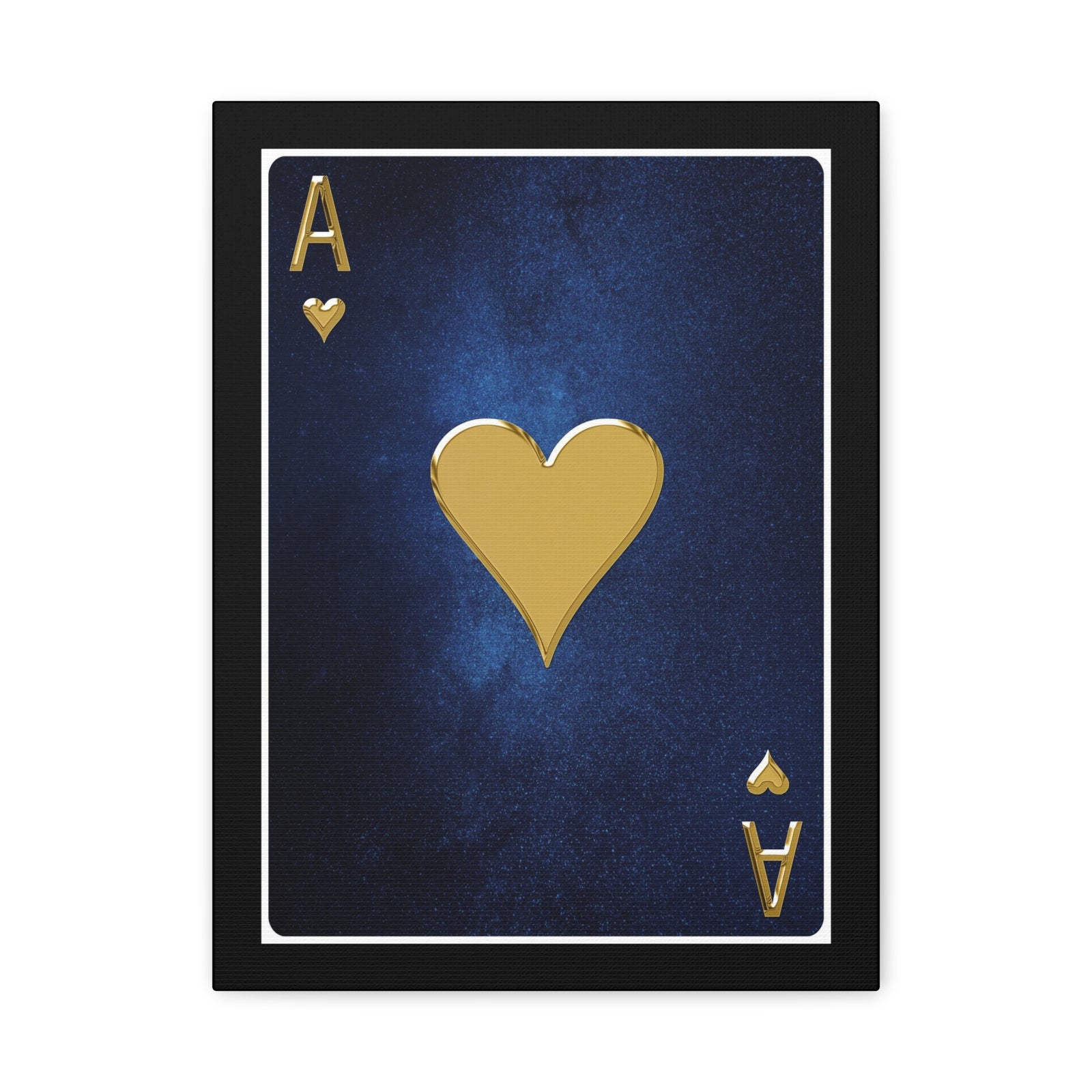 Ace Of Hearts Space Background Playing Card Canvas Wall Art for Home Decor Ready-to-Hang-Express Your Love Gifts