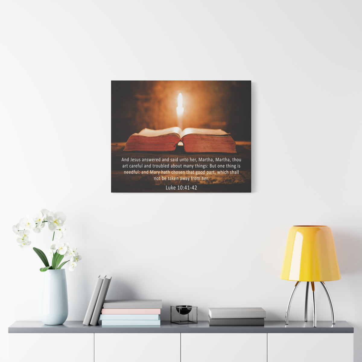 Scripture Walls Luke 10:41-42 Christian Wall Art Print Ready to Hang Unframed-Express Your Love Gifts