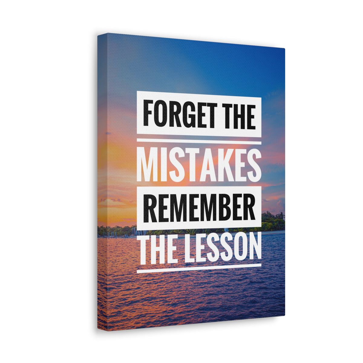 Inspirational Quote Canvas Forget The Mistakes Motivational Print Ready to Hang Artwork-Express Your Love Gifts
