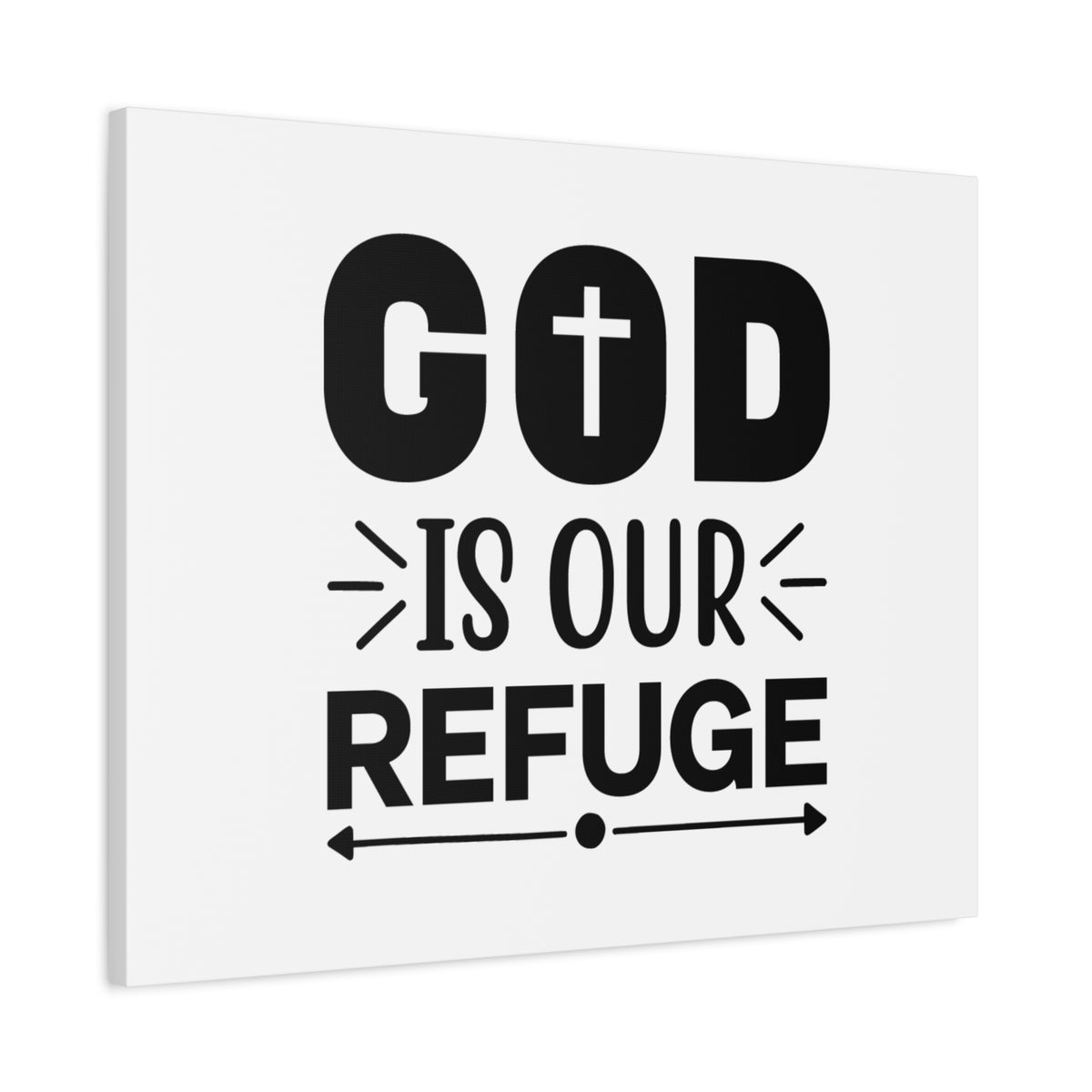 Scripture Canvas God Is Our Refuge Psalm 46:1 Christian Wall Art Bible Verse Print Ready to Hang-Express Your Love Gifts