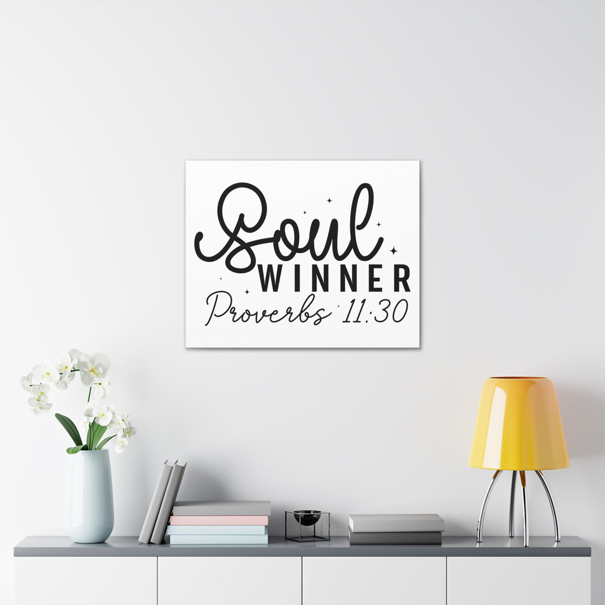 Scripture Walls Proverbs 11:30 Soul Winner Bible Verse Canvas Christian Wall Art Ready to Hang Unframed-Express Your Love Gifts