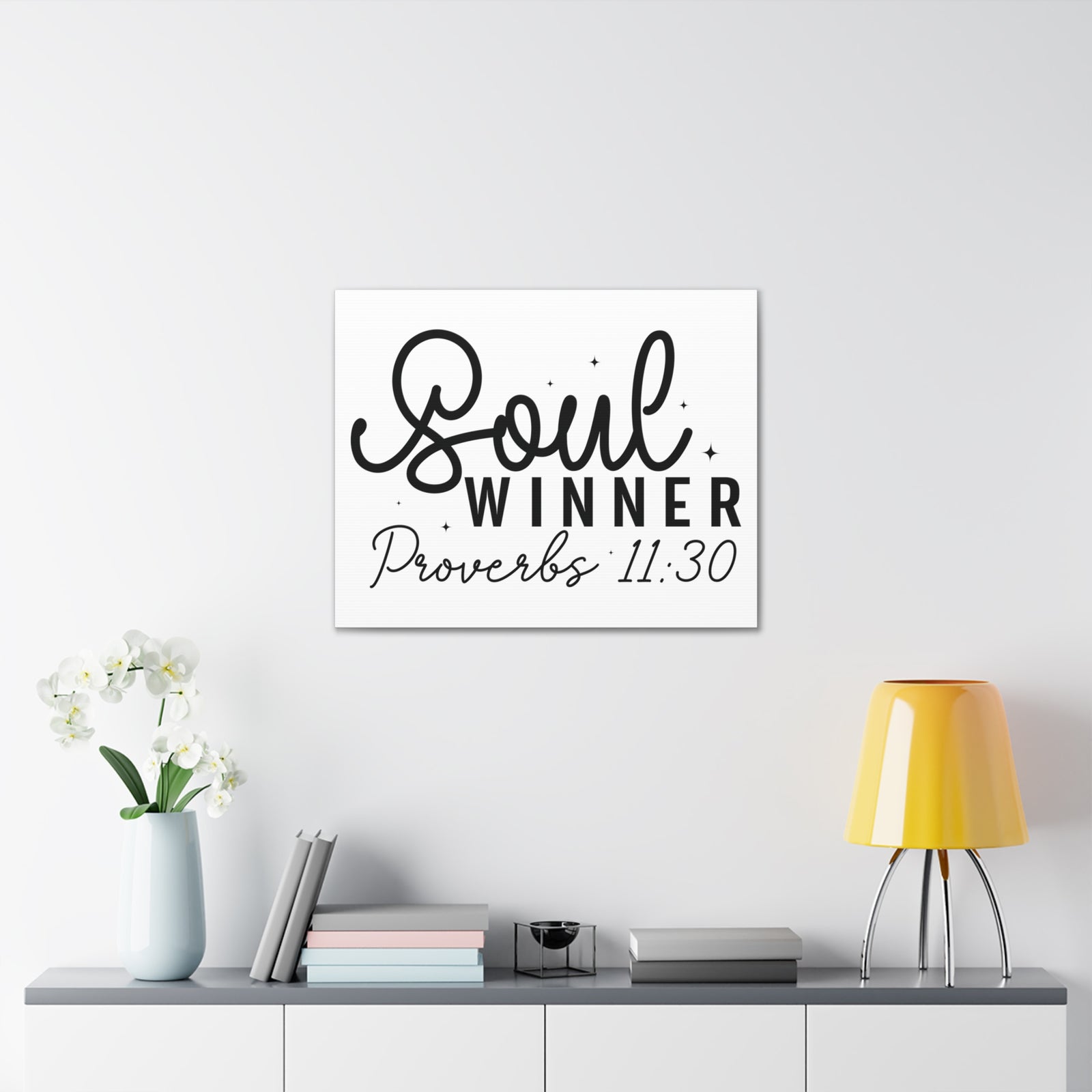 Scripture Walls Proverbs 11:30 Soul Winner Bible Verse Canvas Christian Wall Art Ready to Hang Unframed-Express Your Love Gifts