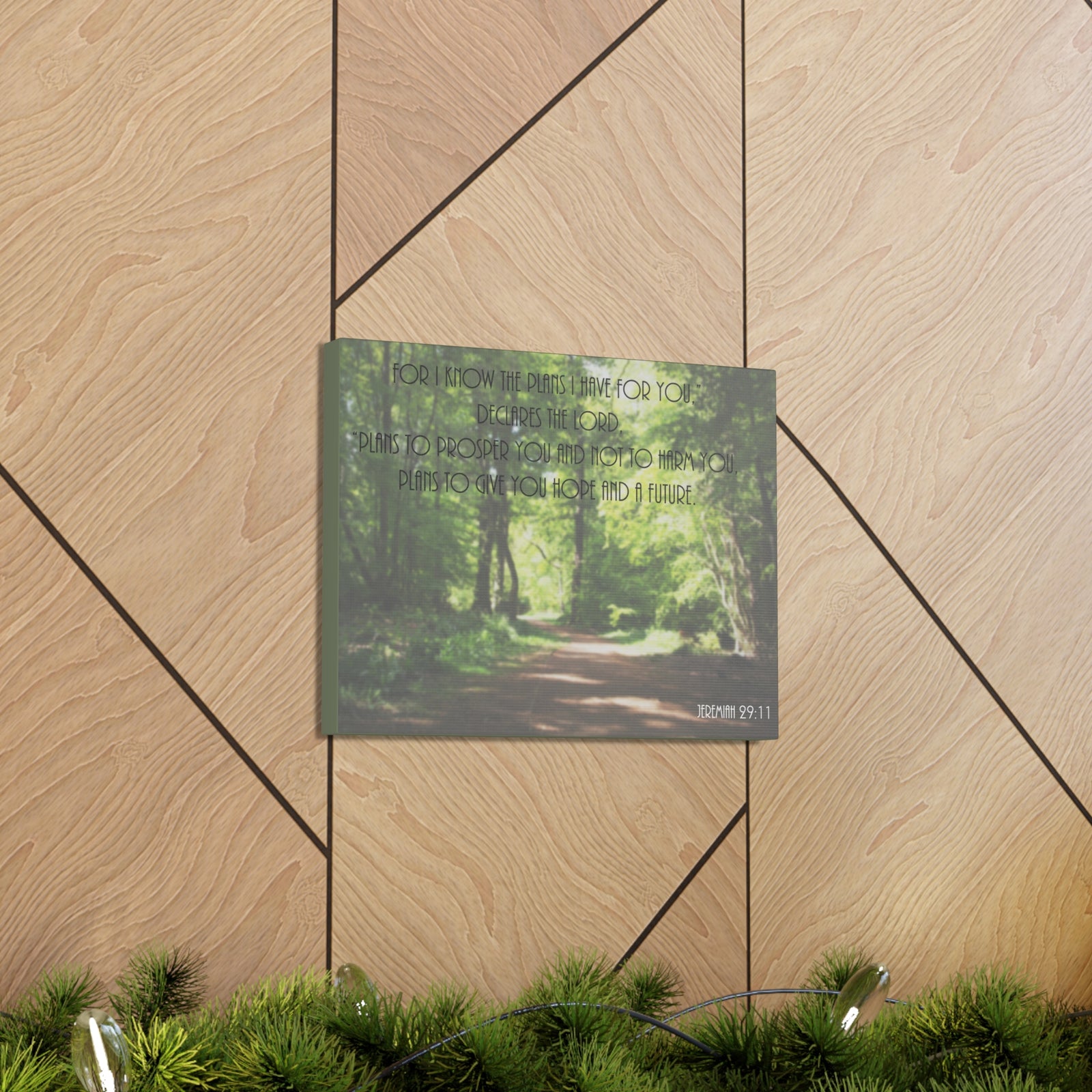 Scripture Canvas To Prosper Jeremiah 29:11 Christian Wall Art Bible Verse Print Ready to Hang-Express Your Love Gifts