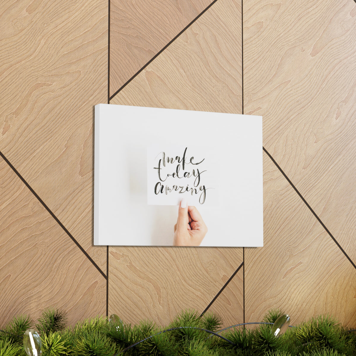 Inspirational Quote Canvas Make Today Amazing Motivational Print Ready to Hang Artwork-Express Your Love Gifts