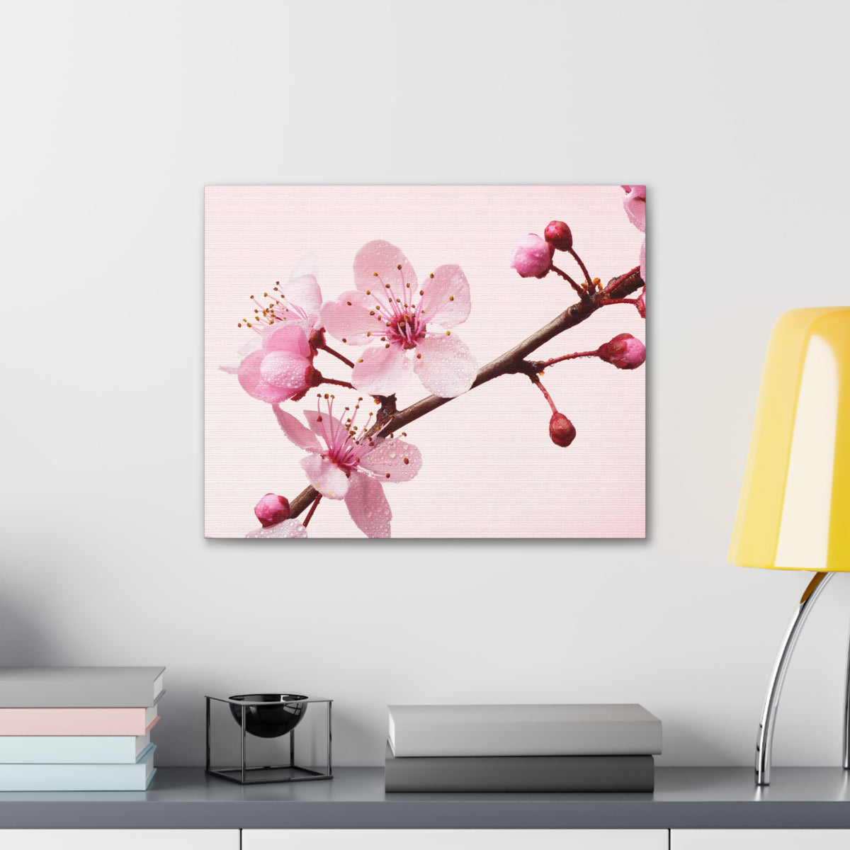 Cherry Blossom Branch Forest Floral Nature Photography Canvas Wall Art for Home Decor Ready-to-Hang-Express Your Love Gifts