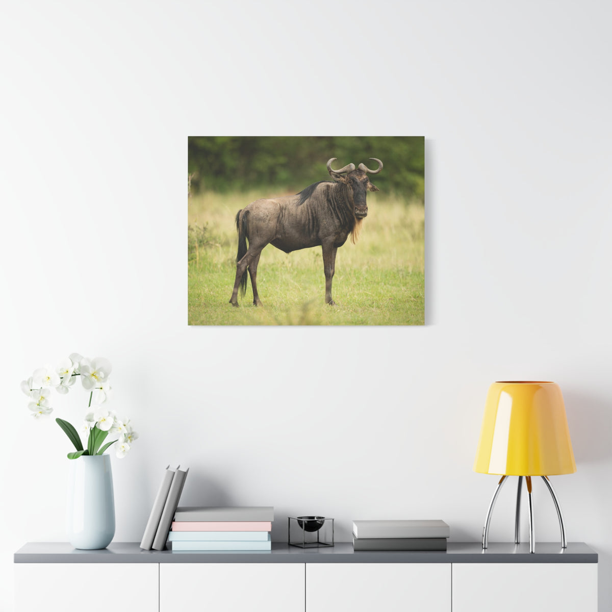 Funny Wildebeest Silly Wildebeest Scene Outdoor Wall Art Ready to Hang-Express Your Love Gifts