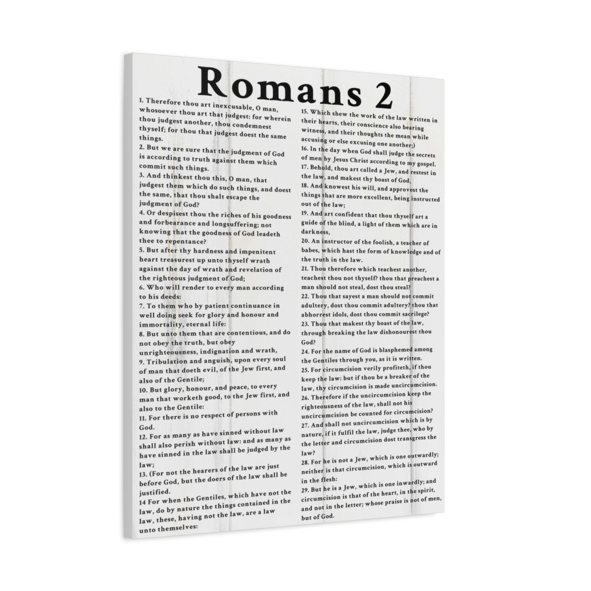 Scripture Walls Romans 2 White Bible Verse Canvas Christian Wall Art Ready to Hang Unframed-Express Your Love Gifts