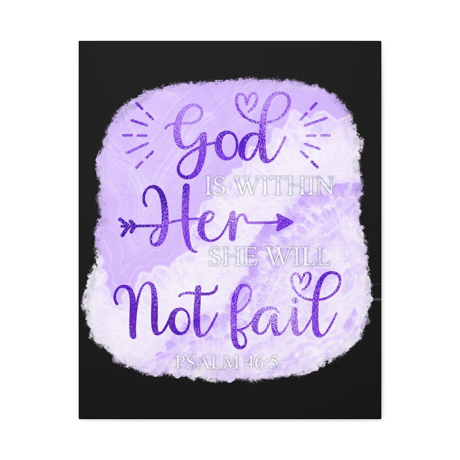 Scripture Walls Psalm 46:5 God is Within Her Bible Verse Canvas Christian Wall Art Ready to Hang Unframed-Express Your Love Gifts