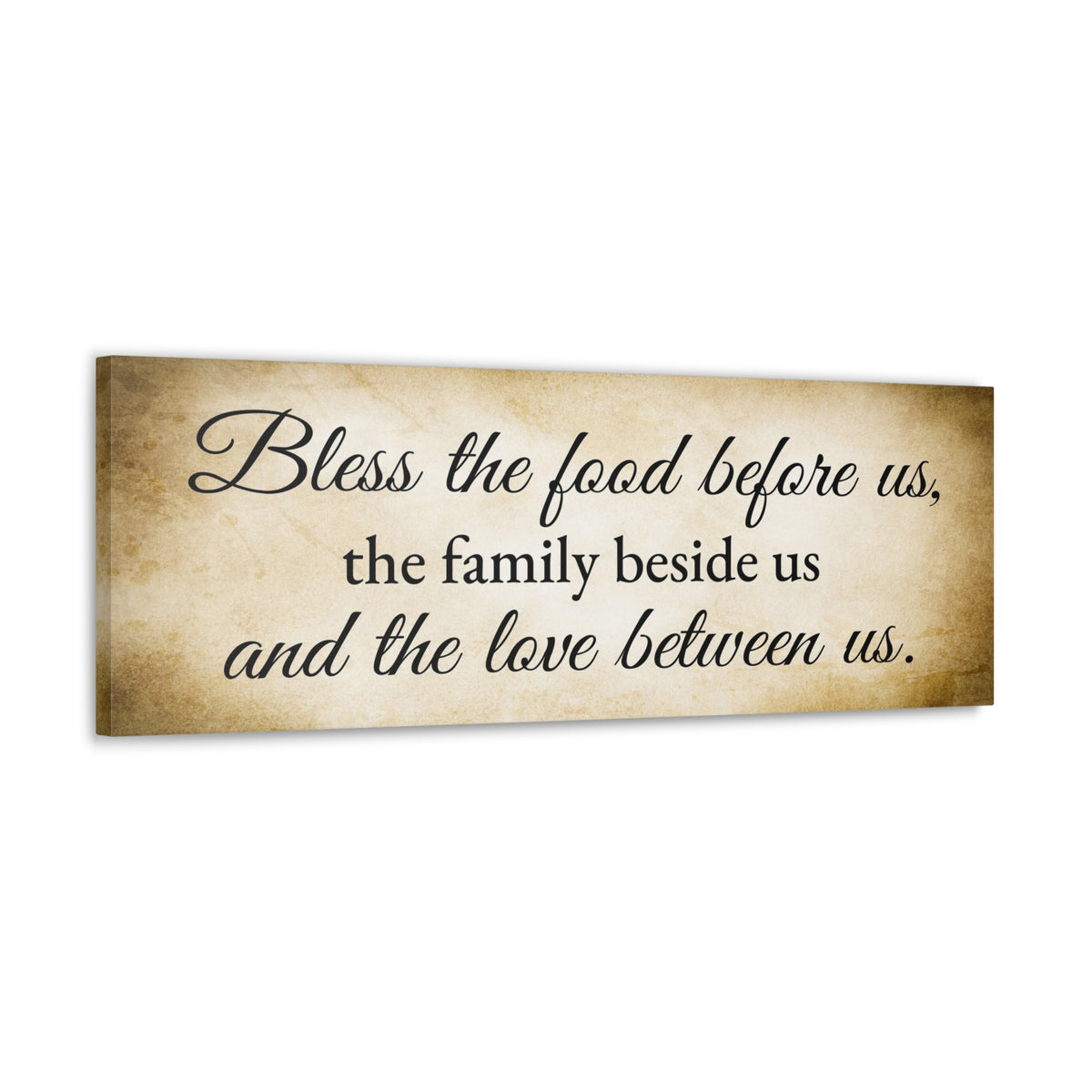 Scripture Walls Bless The Food Gold Bible Verse Canvas Christian Wall Art Ready to Hang Unframed-Express Your Love Gifts