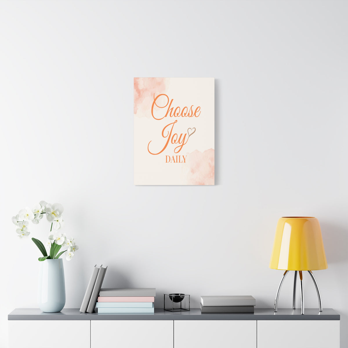 Choose Joy Daily Inspirational Motivational Quote Canvas Wall Art for Home Decor Ready-to-Hang-Express Your Love Gifts