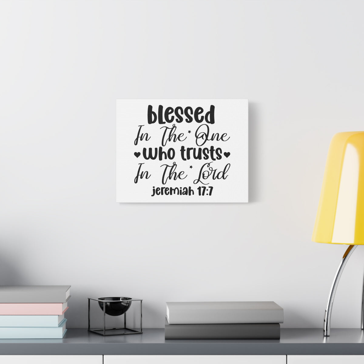 Scripture Walls Jeremiah 17:7 Blesse Who Trusts Hearts Bible Verse Canvas Christian Wall Art Ready to Hang Unframed-Express Your Love Gifts