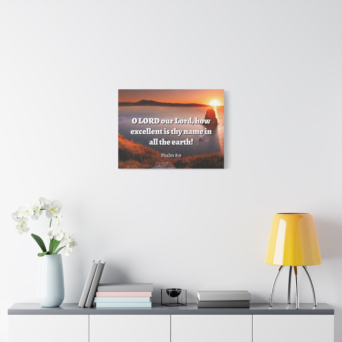 Scripture Walls Excellent is Thy Name Psalm 8:9 Bible Verse Canvas Christian Wall Art Ready to Hang-Express Your Love Gifts