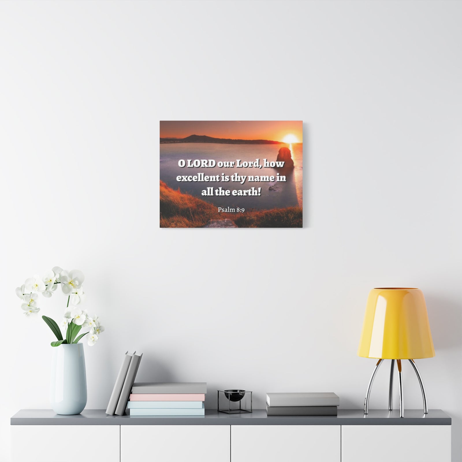 Scripture Walls Excellent is Thy Name Psalm 8:9 Bible Verse Canvas Christian Wall Art Ready to Hang-Express Your Love Gifts