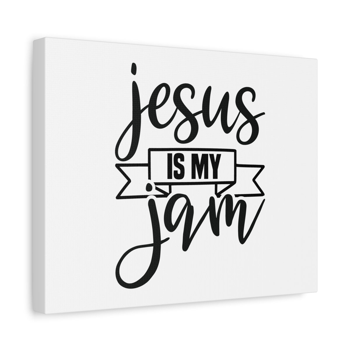 Scripture Canvas Jesus Is My Jam Psalm 27:12 Christian Wall Art Bible Verse Print Ready to Hang-Express Your Love Gifts