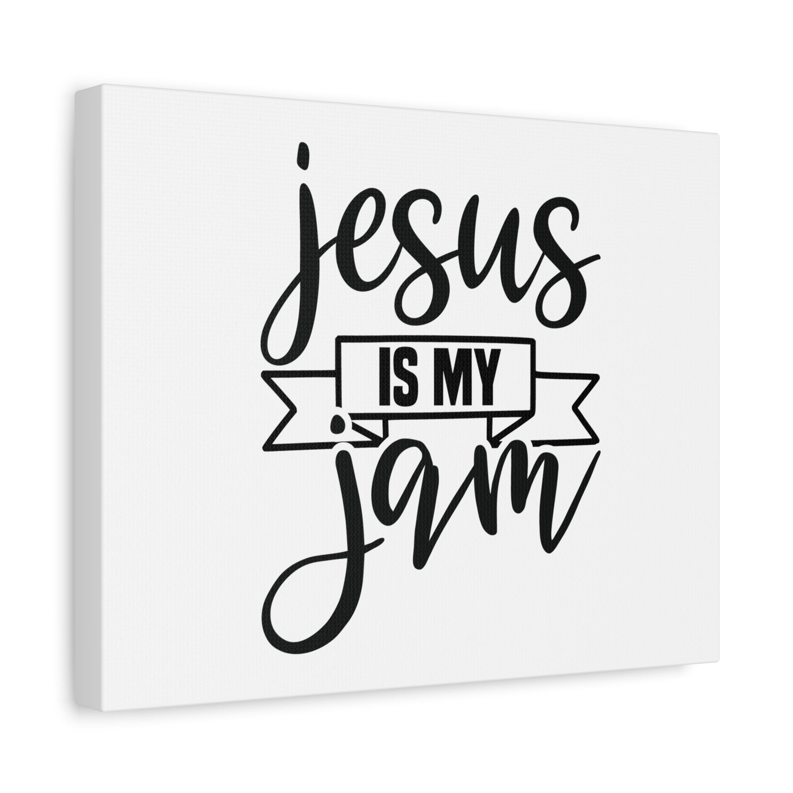 Scripture Canvas Jesus Is My Jam Psalm 27:12 Christian Wall Art Bible Verse Print Ready to Hang-Express Your Love Gifts