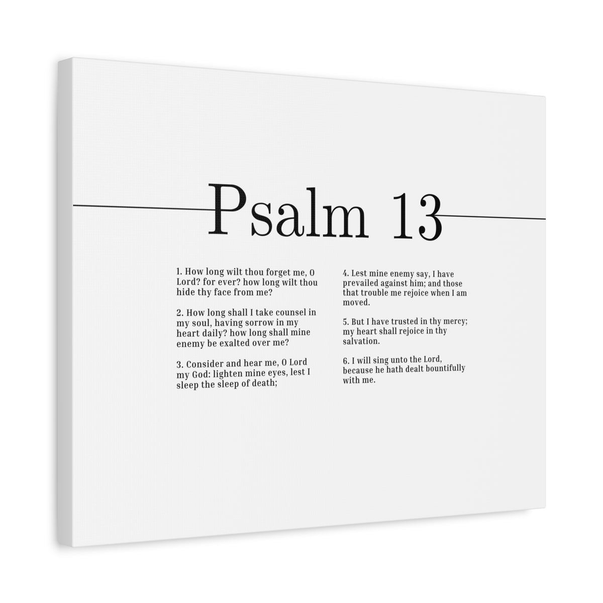 Scripture Canvas I Have Trusted In Thy Mercy Psalm 13 Christian Wall Art Bible Verse Print Ready to Hang-Express Your Love Gifts