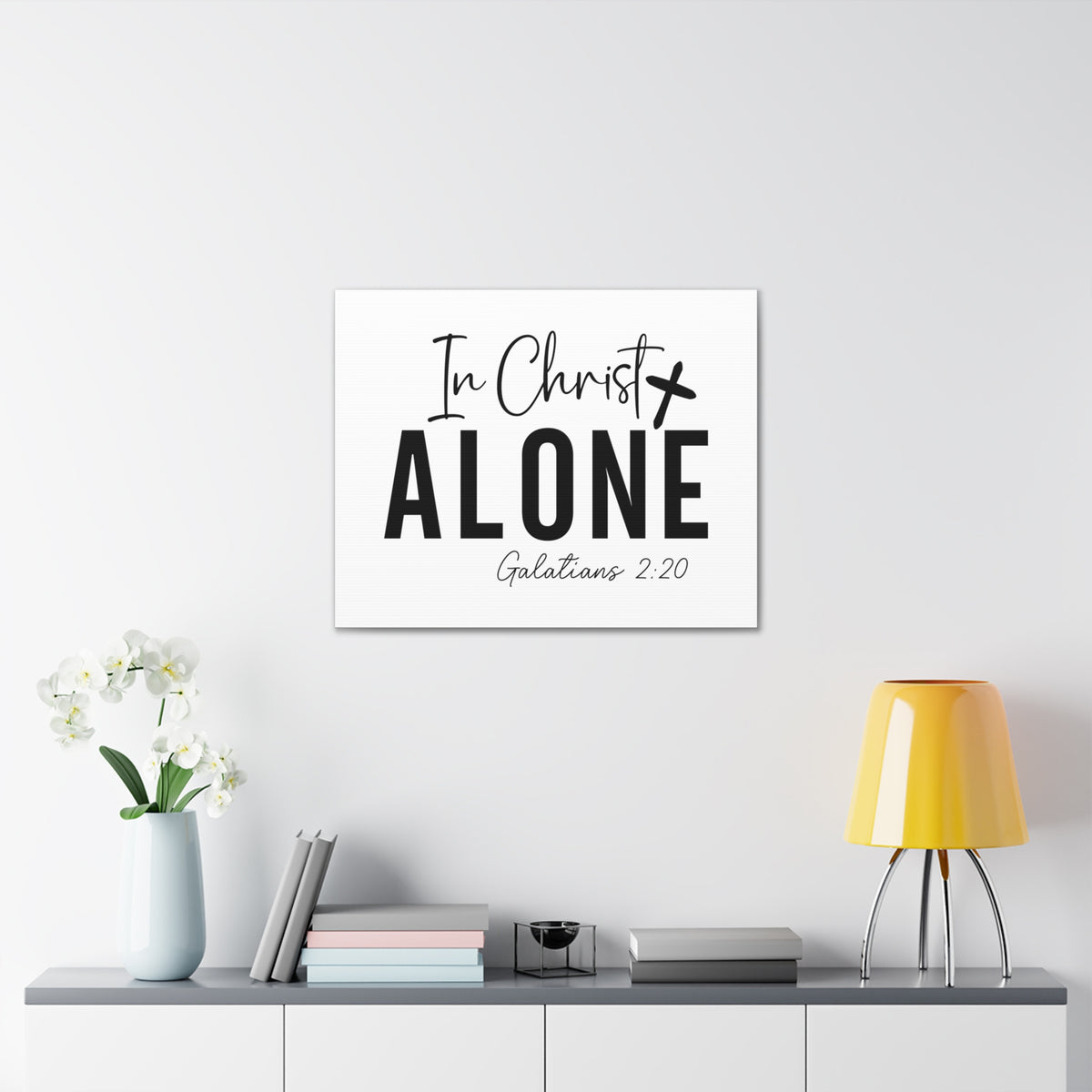 Scripture Walls Galatians 2:20 In Christ Alone Bible Verse Canvas Christian Wall Art Ready to Hang Unframed-Express Your Love Gifts