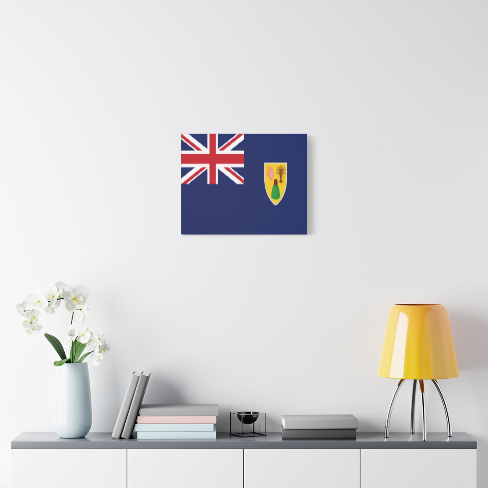 Turks and Caicos Islands Country Flag Canvas Vibrant Wall Art Unframed Home Decor-Express Your Love Gifts
