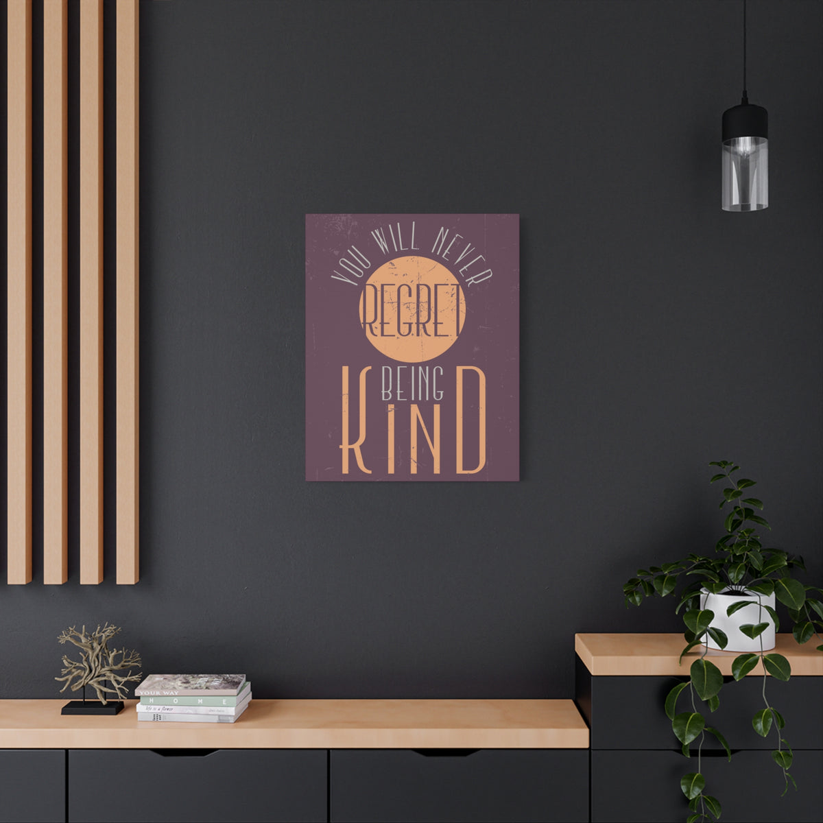 Inspirational Quote Canvas Being Kind Wall Art Motivational Motto Inspiring Prints Artwork Decor Ready to Hang-Express Your Love Gifts