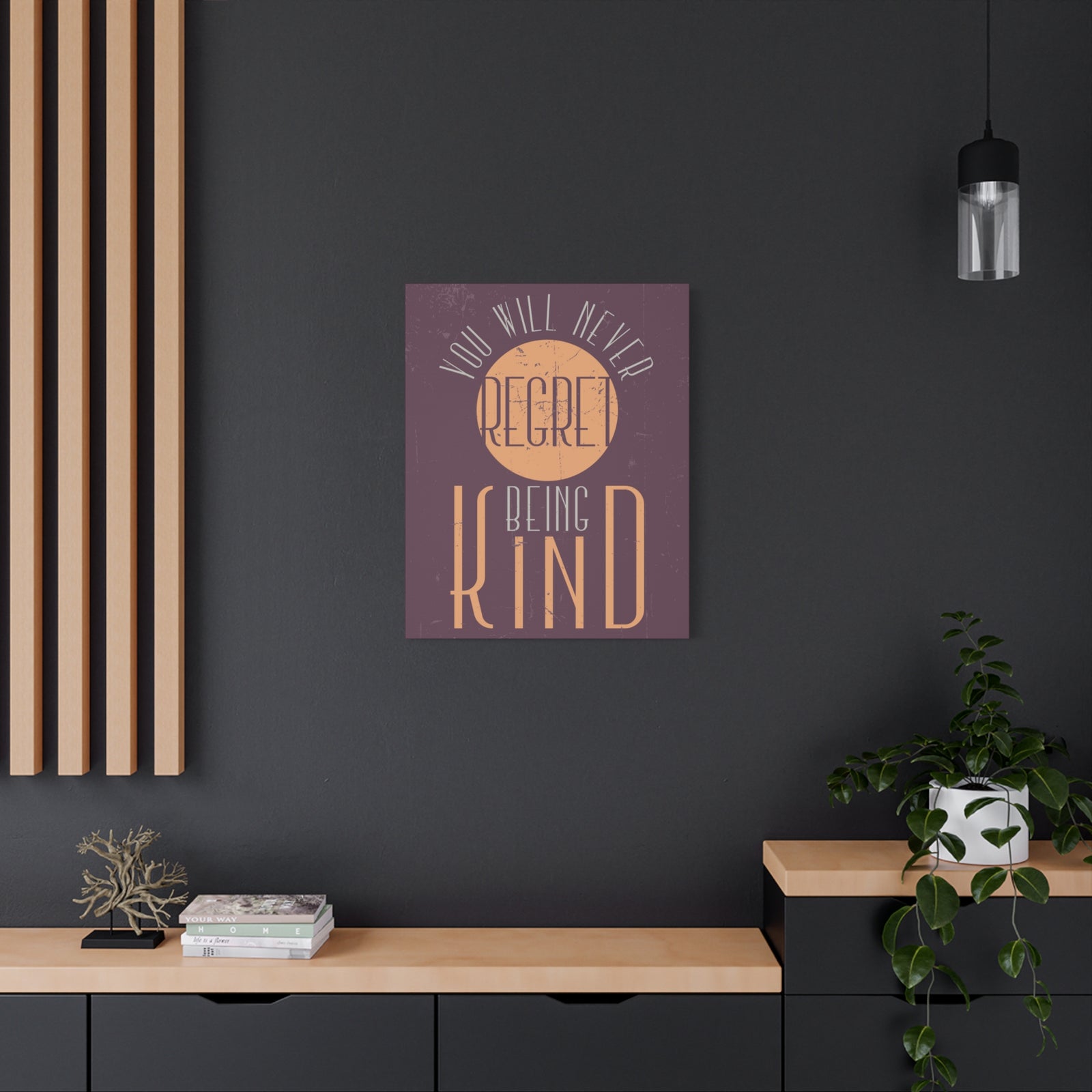 Inspirational Quote Canvas Being Kind Wall Art Motivational Motto Inspiring Prints Artwork Decor Ready to Hang-Express Your Love Gifts