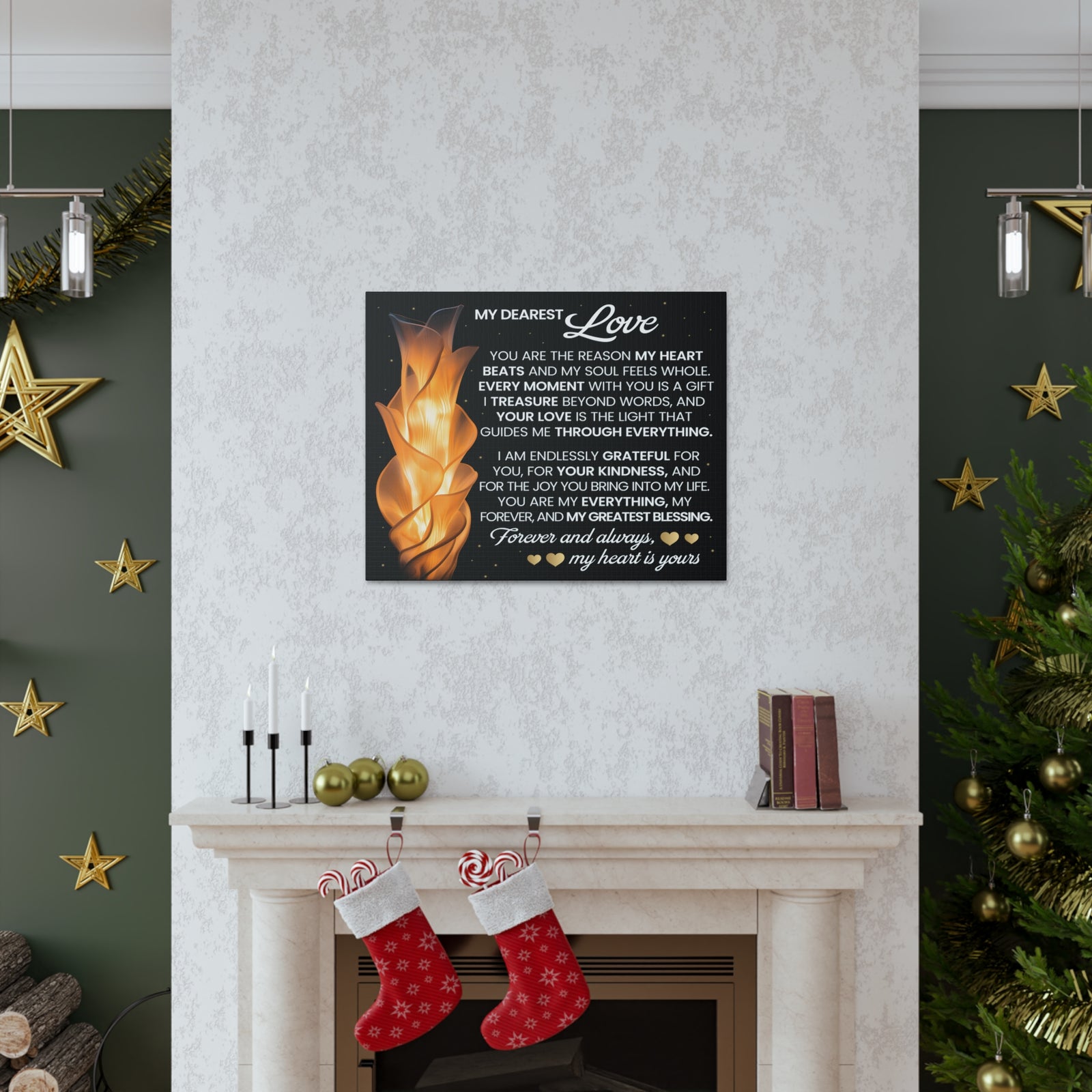 You Are The Reason Romantic Inspirational Print Ready to Hang Artwork Unframed-Express Your Love Gifts