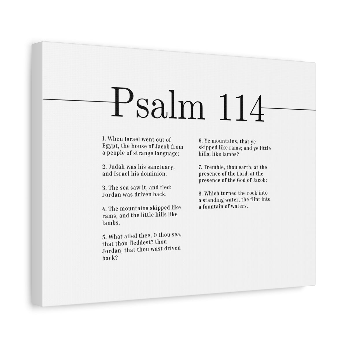 Scripture Canvas Presence Of The Lord Psalm 114 Christian Wall Art Bible Verse Print Ready to Hang-Express Your Love Gifts
