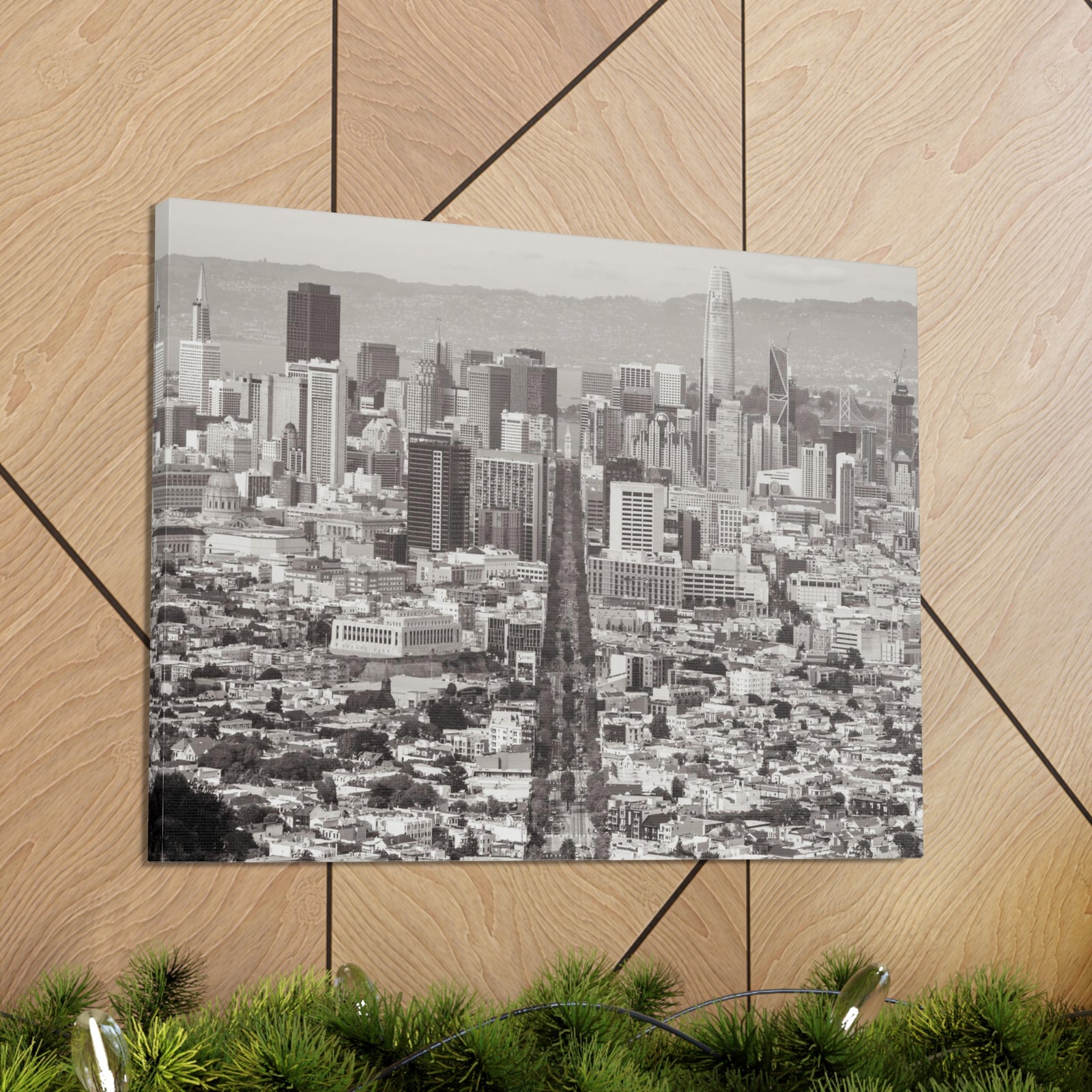 San Francisco Black And White Skyline Canvas Artwork High-Quality Breathtaking Stunning Cityscape for Home Decor Ready to Hang-Express Your Love Gifts