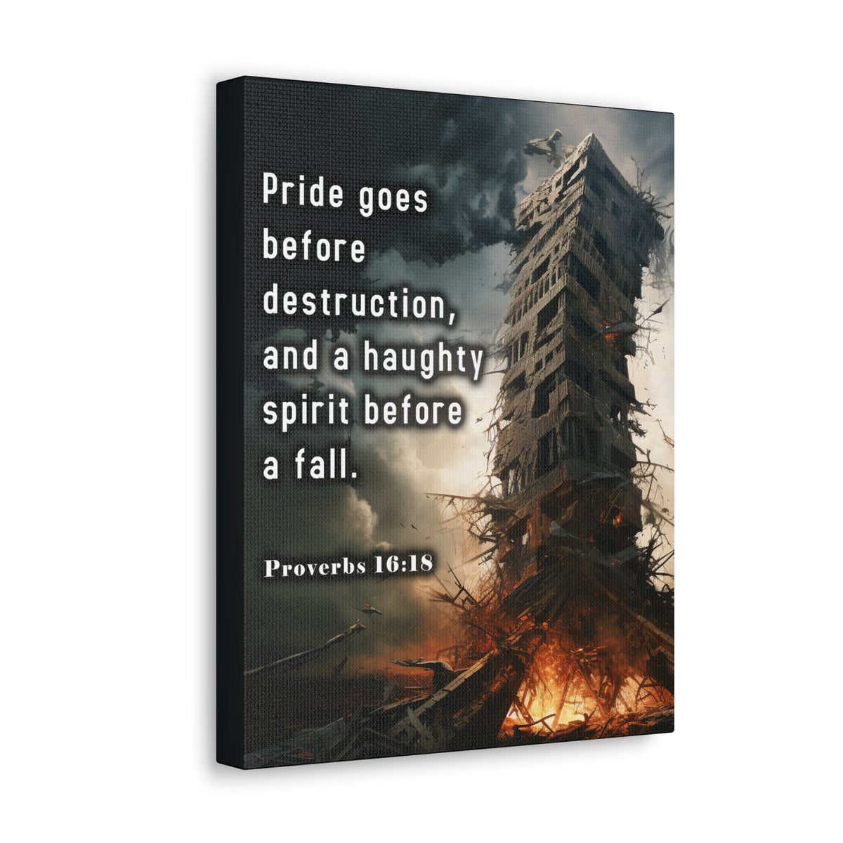 Scripture Walls Pride Before Fall Proverbs 16:18 Christian Wall Art Print Ready to Hang Unframed-Express Your Love Gifts