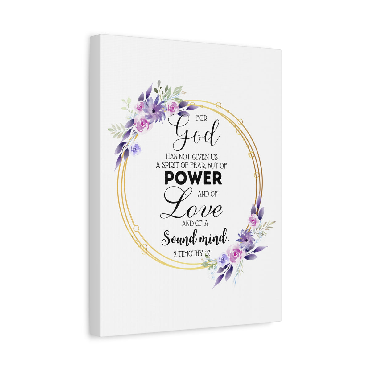 Scripture Walls 2 Timothy 1:7 Power Bible Verse Canvas Christian Wall Art Ready to Hang Unframed-Express Your Love Gifts