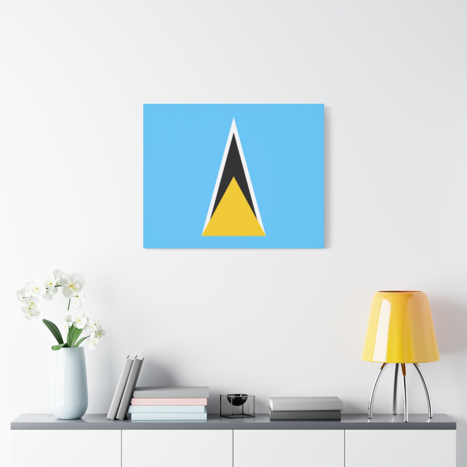 Saint Lucia Country Flag Canvas Vibrant Wall Art Unframed Home Decor-Express Your Love Gifts