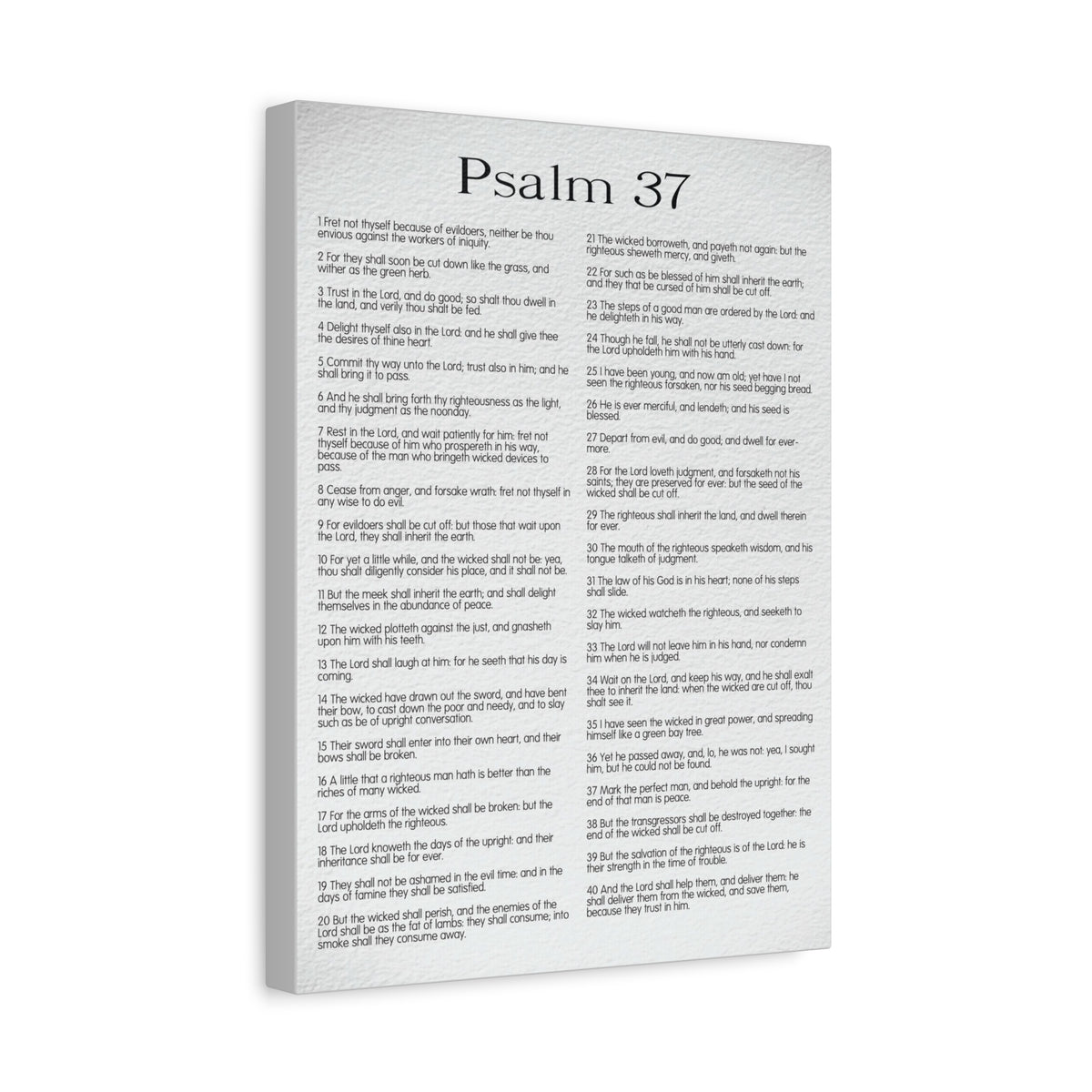 Scripture Canvas Delighting in His Righteousness Psalm 37 Christian Wall Art Bible Verse Print Ready to Hang-Express Your Love Gifts