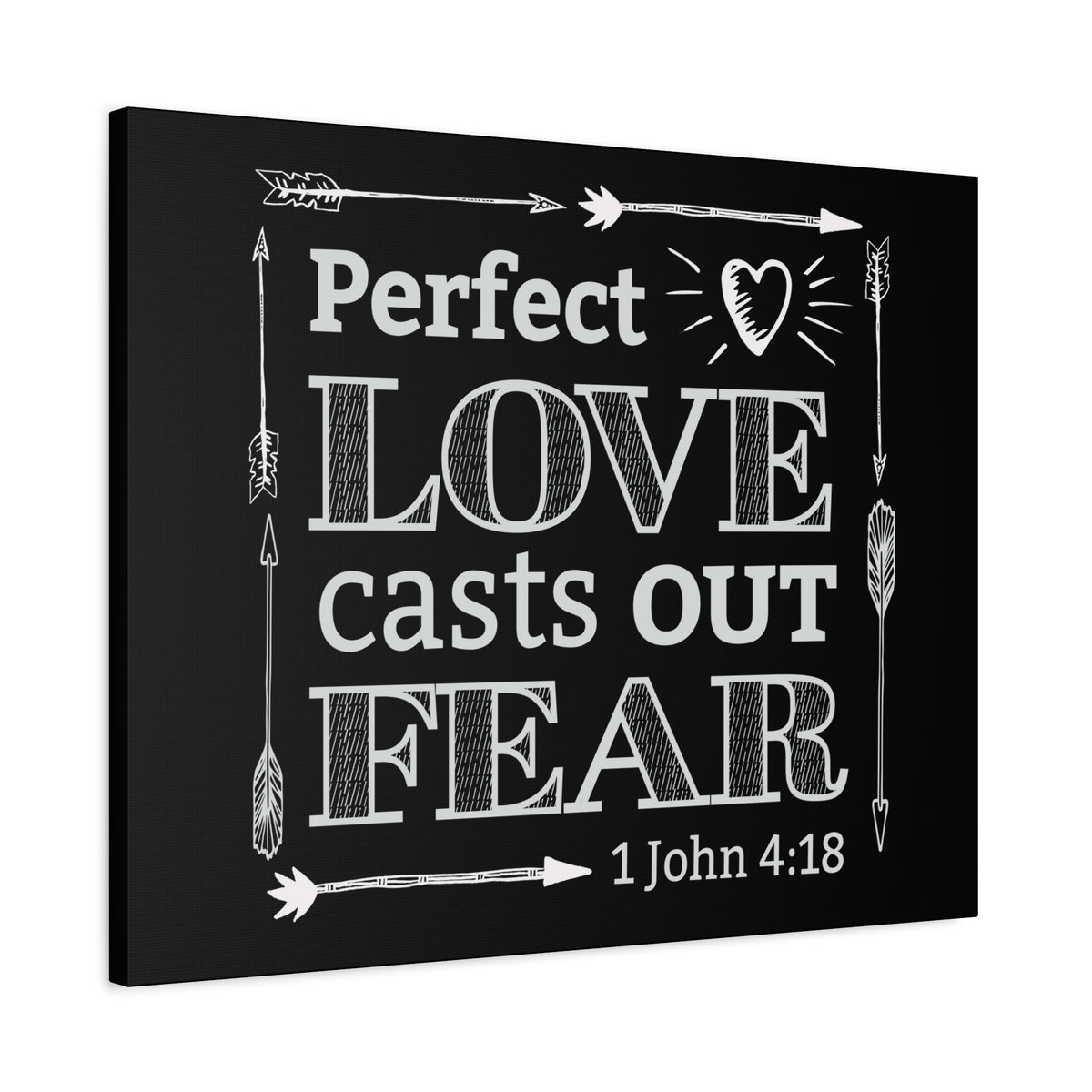 Scripture Walls Love Casts Out Fear 1 John 4:18 Bible Verse Canvas Christian Wall Art Ready to Hang