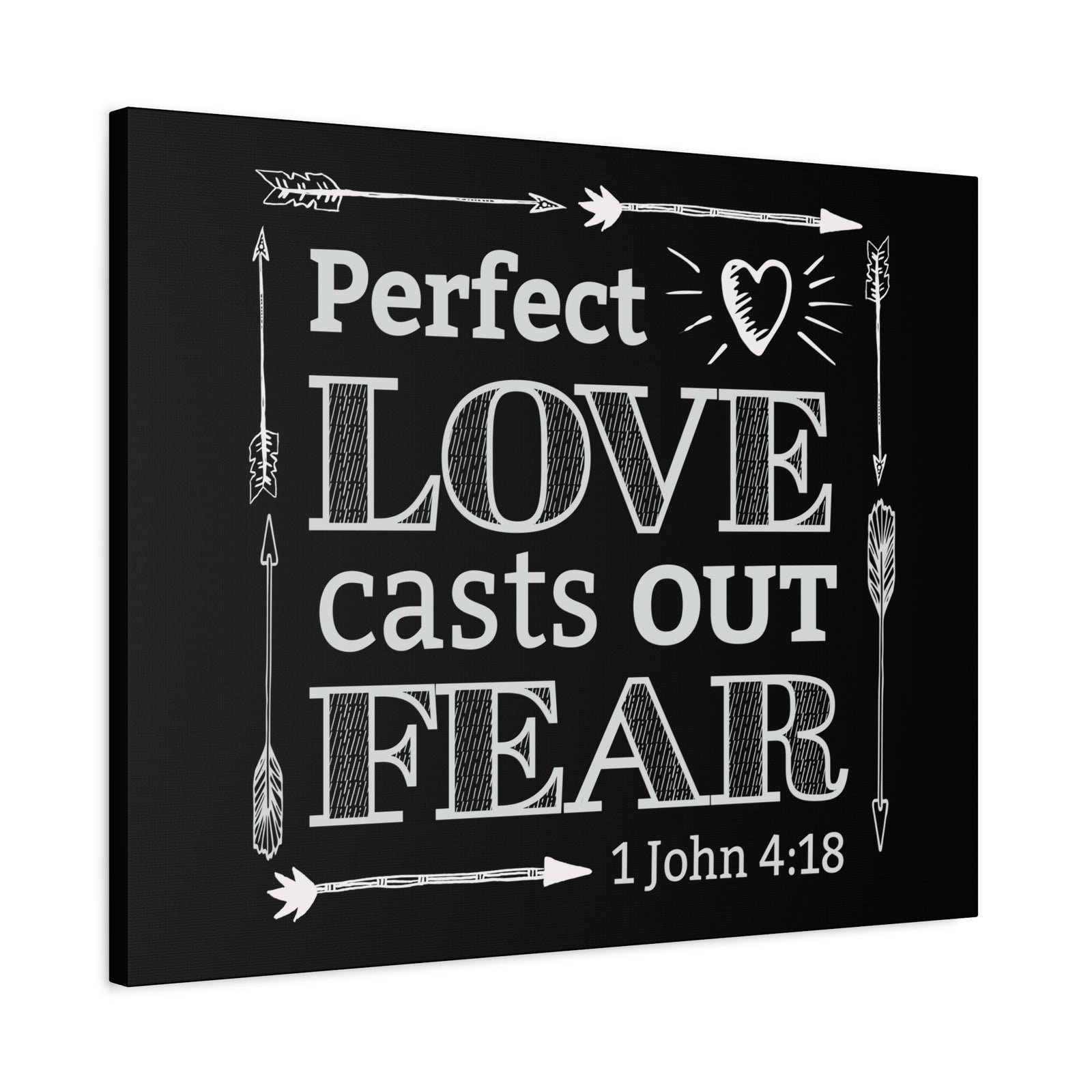 Scripture Walls Love Casts Out Fear 1 John 4:18 Bible Verse Canvas Christian Wall Art Ready to Hang